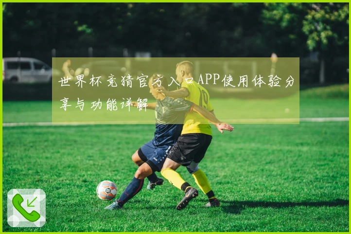 世界杯竞猜官方入口APP使用体验分享与功能详解