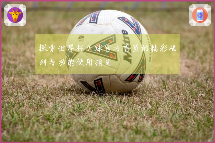 探索世界杯买球官方首页的精彩福利与功能使用指南